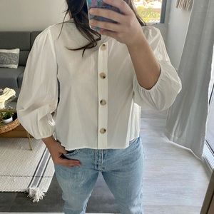 Buttoned white top